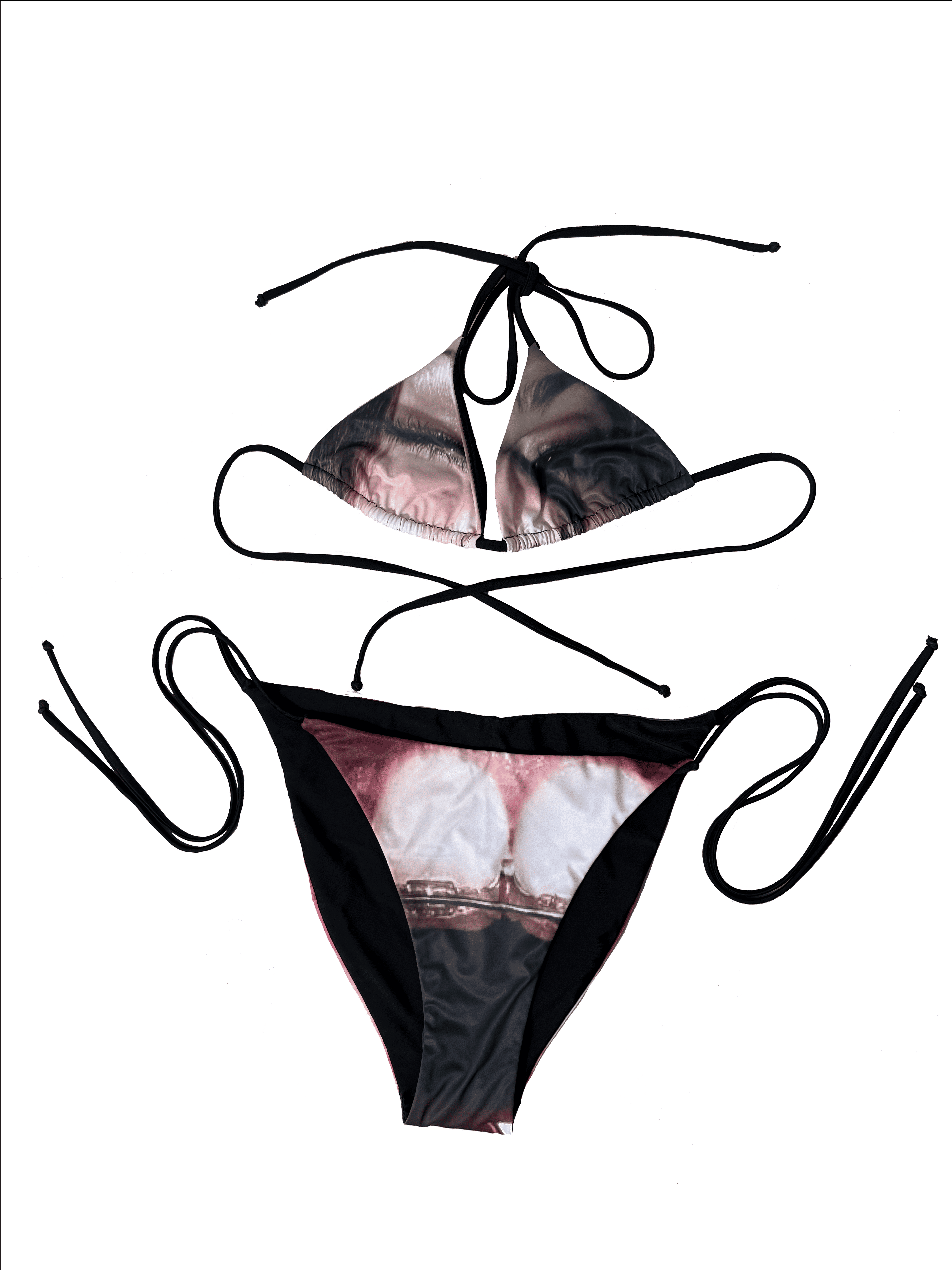 FMXIS Face-Print Bikini Set