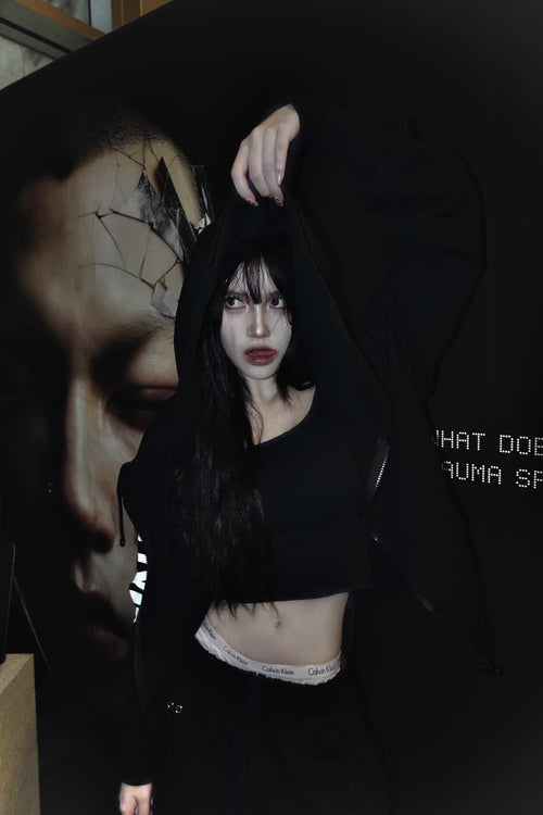 FMXIS Signature Cropped  Zip-Up Hoodie